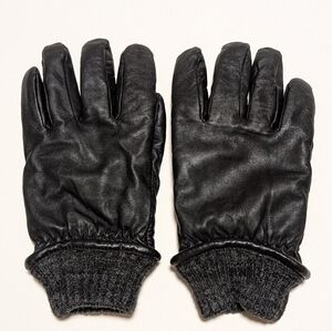 Black Leather Gloves
